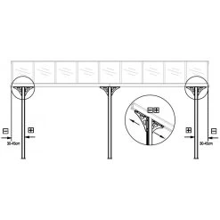 Toit De Terrasse Ajustable En Aluminium Laqué Blanc 3,05x5,57m X-METAL -Nesling Magasin toit de terrasse ajustable en aluminium laque blanc 305x557m x metal 4