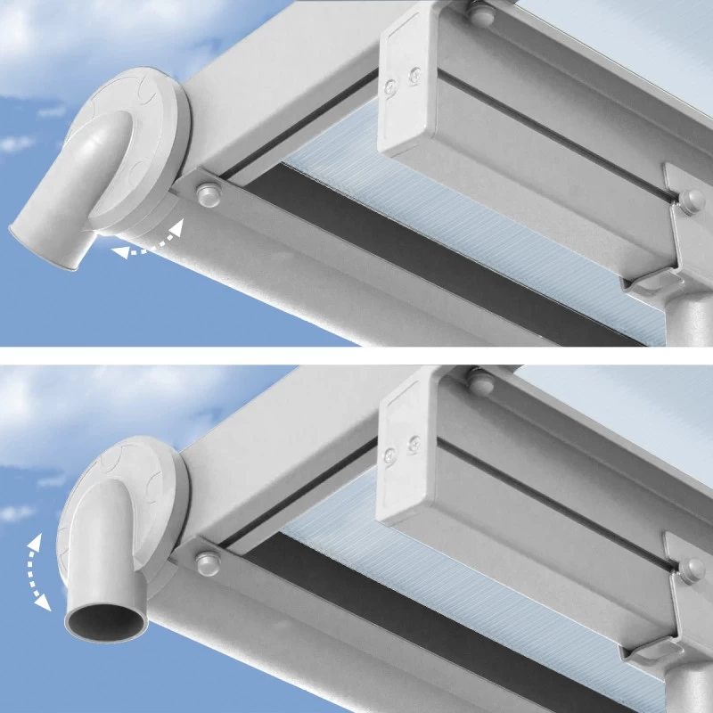 Toit De Terrasse En Aluminium Blanc 3x6,10m + PC 16mm Olympia - Palram - Canopia 8 Toit De Terrasse En Aluminium Blanc 3x6,10m + PC 16mm Olympia - Palram - Canopia â Image 6