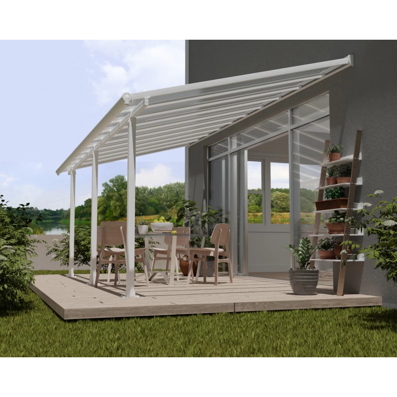 Toit De Terrasse En Aluminium Blanc 3x6,10m + PC 16mm Olympia - Palram - Canopia 3 Toit De Terrasse En Aluminium Blanc 3x6,10m + PC 16mm Olympia - Palram - Canopia