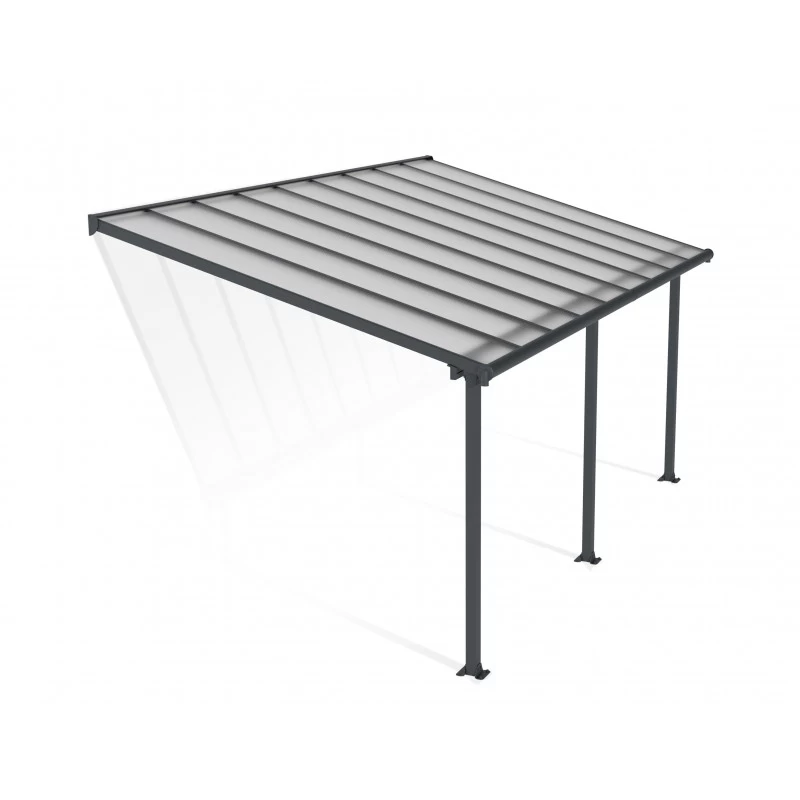 Toit De Terrasse En Aluminium Gris 3x5,46m + PC 16mm Olympia - Palram - Canopia 4 Toit De Terrasse En Aluminium Gris 3x5,46m + PC 16mm Olympia - Palram - Canopia – Image 2