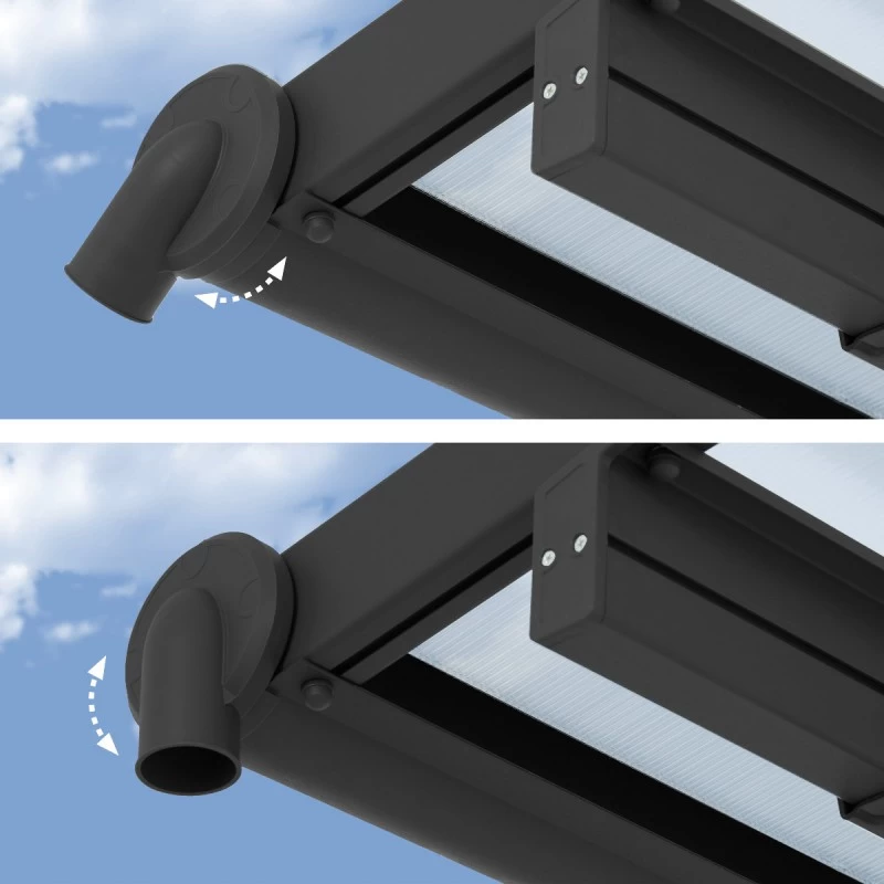 Toit De Terrasse En Aluminium Gris 3x6,10m + PC 16mm Olympia - Palram - Canopia 6 Toit De Terrasse En Aluminium Gris 3x6,10m + PC 16mm Olympia - Palram - Canopia – Image 4