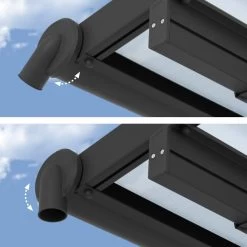 Toit De Terrasse En Aluminium Gris 3x9,15m + PC 16mm Olympia - Palram - Canopia -Nesling Magasin toit de terrasse en aluminium gris 3x915m pc 16mm olympia palram 3