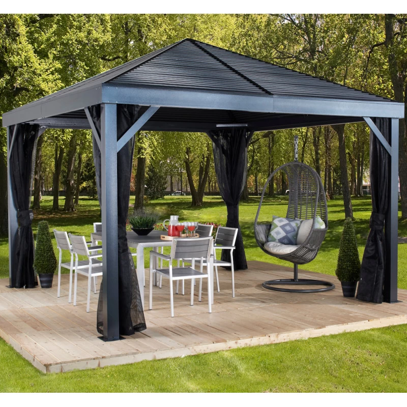 Tonnelle De Jardin South Beach 363x363cm En Aluminium Thermolaqué – SOJAG 3 Tonnelle De Jardin South Beach 363x363cm En Aluminium Thermolaqué – SOJAG – Image 2