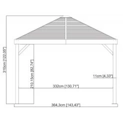 Tonnelle De Jardin South Beach 363x363cm En Aluminium Thermolaqué – SOJAG 12 Tonnelle De Jardin South Beach 363x363cm En Aluminium Thermolaqué – SOJAG -Nesling Magasin tonnelle de jardin south beach 363x363cm en aluminium thermolaque sojag 5