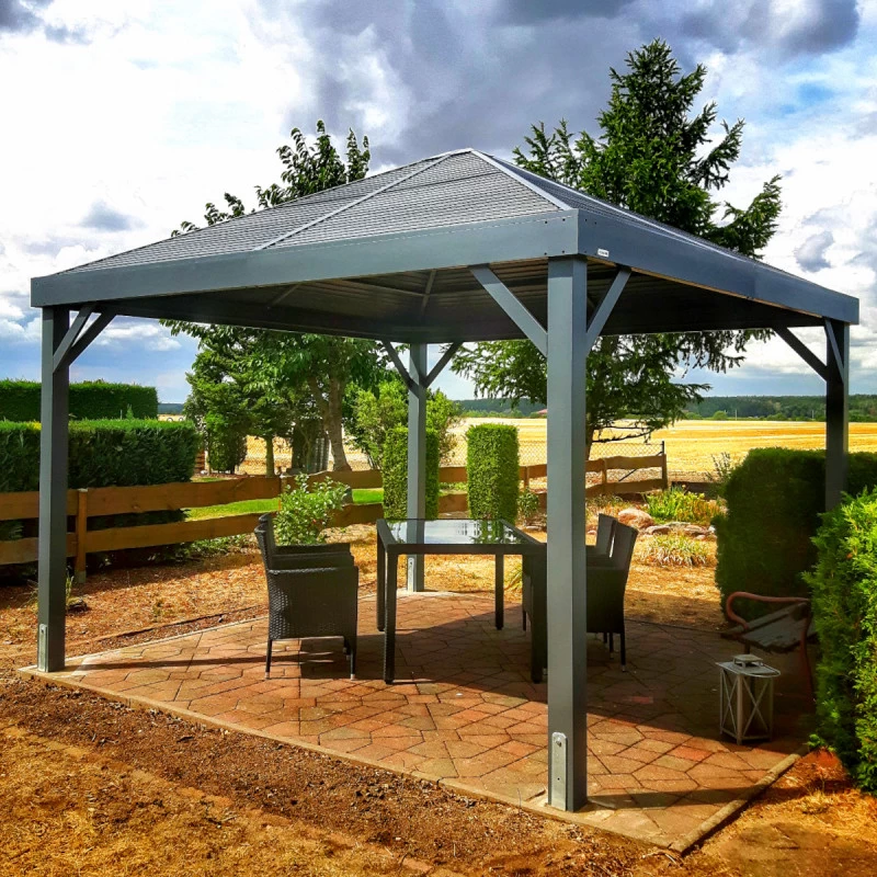 Tonnelle De Jardin South Beach 363x363cm En Aluminium Thermolaqué – SOJAG 2 Tonnelle De Jardin South Beach 363x363cm En Aluminium Thermolaqué – SOJAG