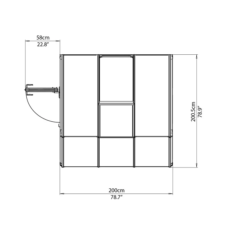 Véranda En PVC Et Polycarbonate Transparent 200x200cm Sun Room - Canopia By Palram 8 Véranda En PVC Et Polycarbonate Transparent 200x200cm Sun Room - Canopia By Palram – Image 6