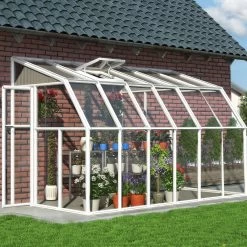 Véranda En PVC Et Polycarbonate Transparent 200x386cm Sun Room - Canopia By Palram