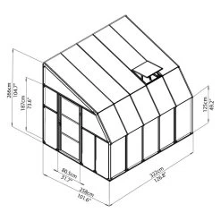 Véranda En PVC Et Polycarbonate Transparent 258x322cm Sun Room - Canopia By Palram -Nesling Magasin veranda en pvc et polycarbonate transparent 258x322cm sun room rion 2